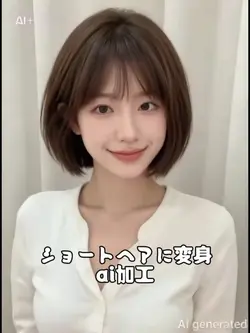 ショートヘアに変身ai