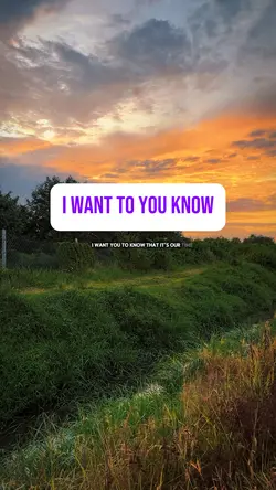 i want to you know