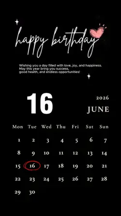 Birthday 16 June