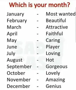 Birth Month- May