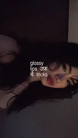 blue eyes glossy lip