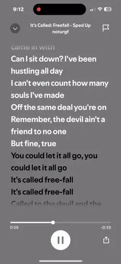 Song lyrics P1 