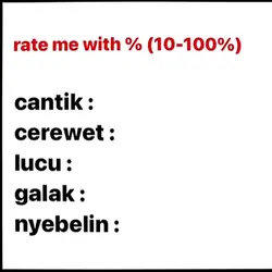 rate me with %