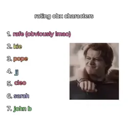ranking obx characte