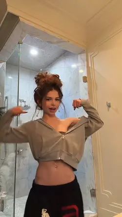 The girl is dancing