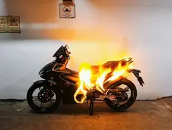 AI motorcycle fire 