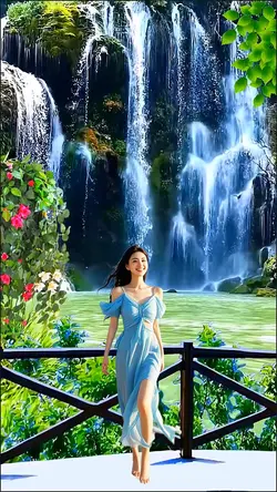 Fine view waterfall