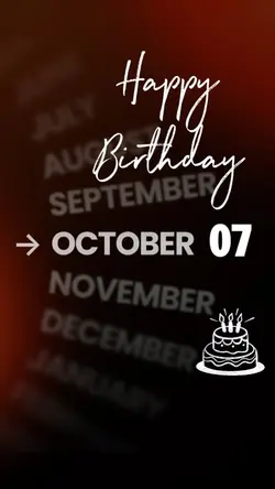 BIRTHDAY 7 OCTOBER