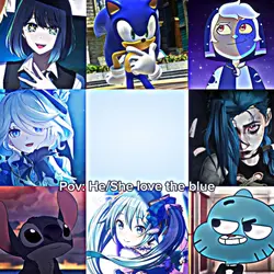 The blue