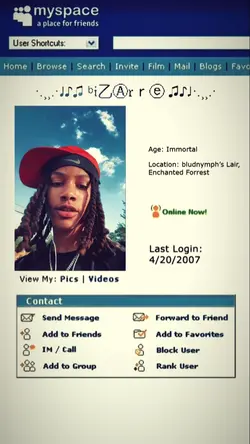 myspace interface
