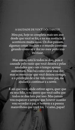 1 ano sem você pai