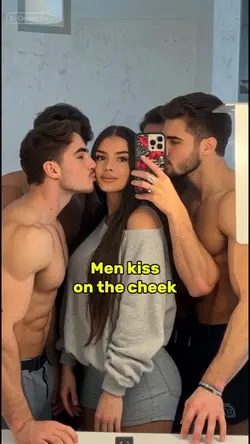 Men kiss