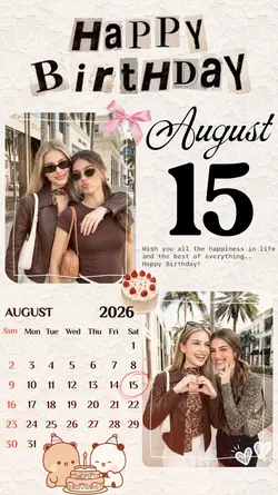 BIRTHDAY 15 AUGUST