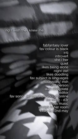 get to know me x