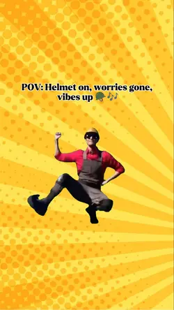 Helmet on ,vibes up
