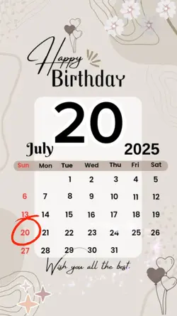 birthday 20 July 