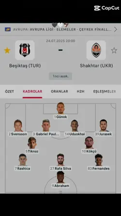 Kadrolar açıklandıı