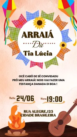arraiá convite 