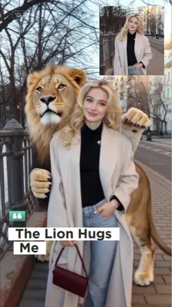 Lion Hugs Me
