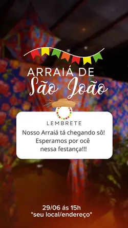 Lembrete arraiá
