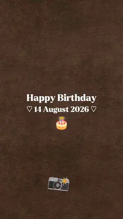 HBD 14 AUGUST 2026
