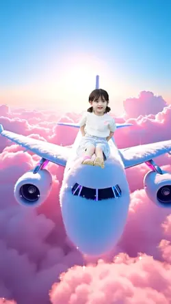 Trend kid and plane 