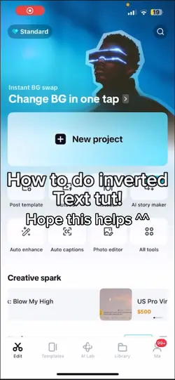 Inverted text tut