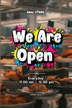 We open store