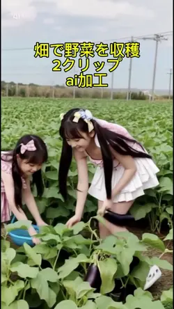 ai加工 2クリップ畑で収穫