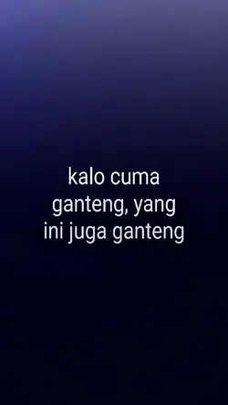 KALO CUMA GANTENG