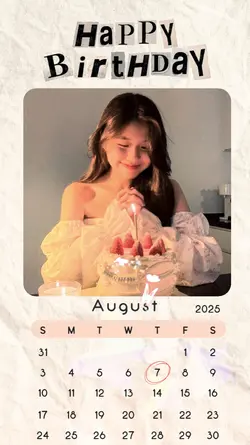 BIRTHDAY 07 AUGUST