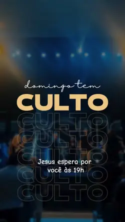 Domingo tem culto 