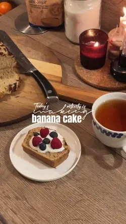 making banana cake