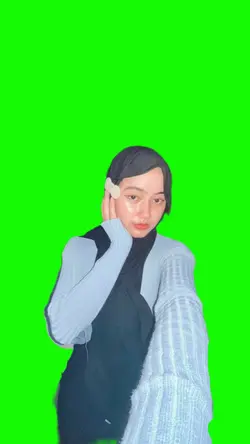 Green screen Cewek