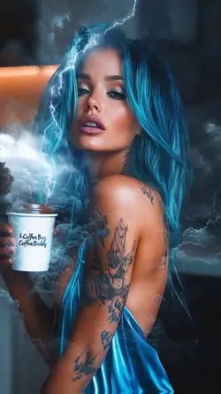 blue hair