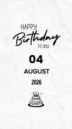 Happy bday 4 August