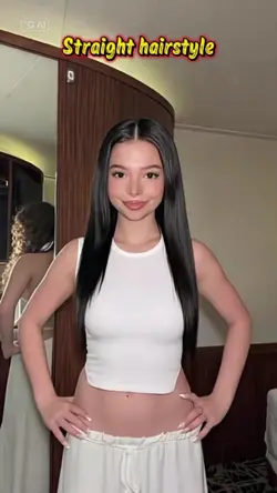 straight hairstyle