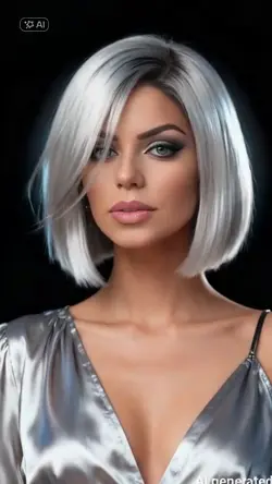 Platinum hairstyle