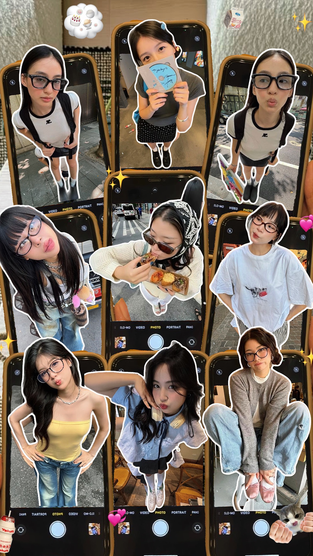 Aesthetic Golden Collage Pictures Templates - Pippit