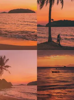 fourphotosunset