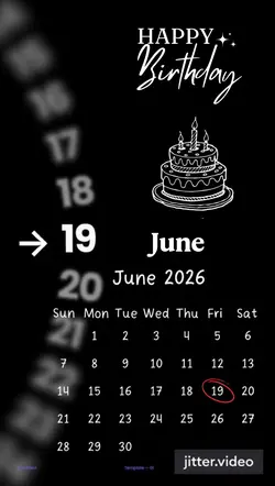 Birthday 19 June