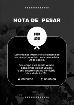 nota de pesar 