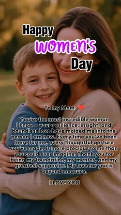 To my Mom, happy wom