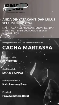 tidak lolos snbp