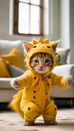 Ai cat dancing video