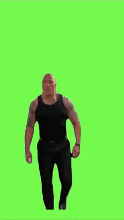 The Rock walking