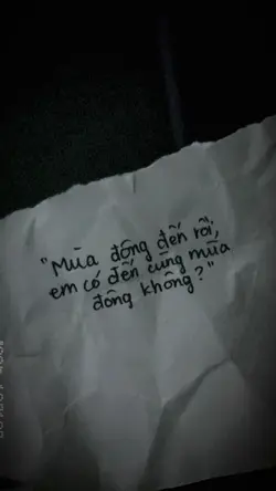 Mùa đông đến rồi... 