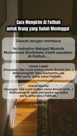 Al Fatihah..