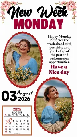 Monday 3 August 2026