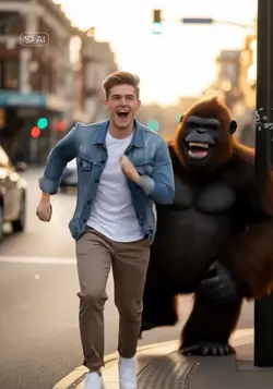 chased by gorillas